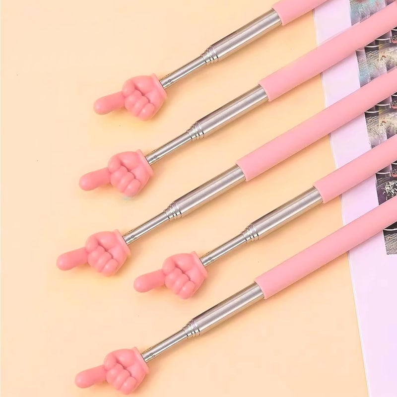 LVVXIXI Retractable Classroom Pointer, Pink Teacher Pointer Finger, Pointer Classroom Supplies for Elementary School Teachers, Kindergarten Teachers, Office Presentation Training - Image 1